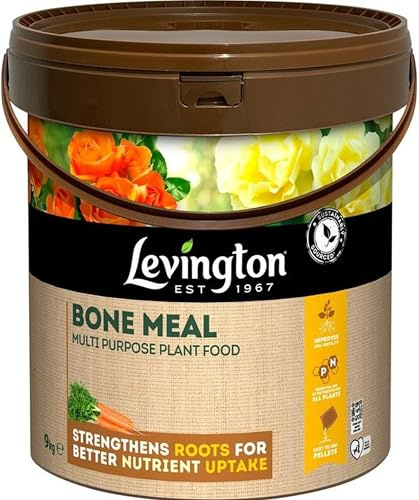 Levington Bone Meal Multi Purpose Plant Food – Organic Fertiliser for Vegetables, Fruit, Flowers, Shrubs & Trees – Promotes Flowering & Fruit Formation – NPK 5-10-0 – 3.5kg & 9kg Sizes (9kg)