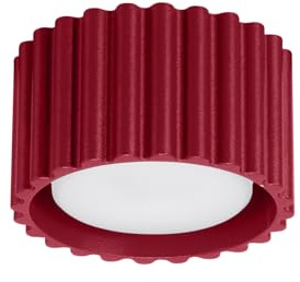 SOLLUX lighting Taklampa i aluminium, 1 låga, LED-lampa, vinröd, Aura