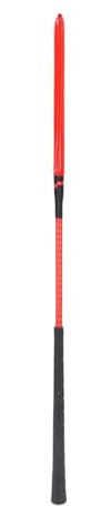 MAMJENNI ridpiska, professionell ridpiska för träning och tävling, högkvalitativt lackläder, halkfritt handtag, 65 cm lång med ergonomiskt handtag (röd)