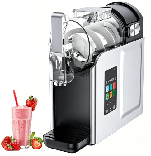 Frullatore per Frullati, Macchina per Gelato Soft da 2 Litri, 6 Programmi Preimpostati e Touch Screen a Led, Modalità Autopulente e Non Richiede Ghiaccio per Uso Commerciale e Domestico