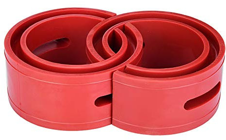 2 Unids Coche TPE Amortiguadores de Amortiguador de Resorte de Uretano Amortiguador de Goma Amortiguador de Choque del Coche de Primavera Rojo(B)