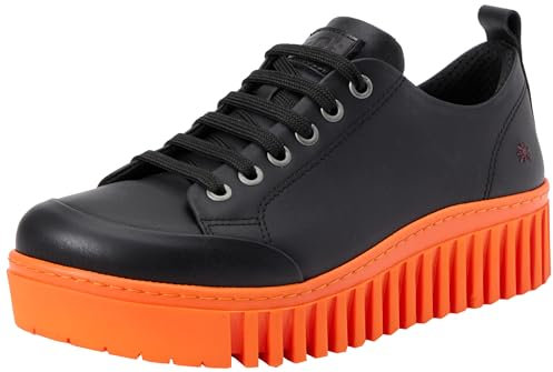 ART Damen 1535 Brighton Sneaker, Nappa, Schwarz, Orange, 40 EU
