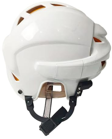 QSTDGVPW Casco da Hockey su Ghiaccio Premium per Prestazioni Migliorate, M Senza Gabbia