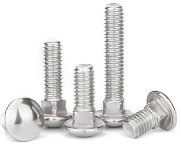 25x M5 x 70mm Cup Square Carriage Bolts, A2 Stainless Steel Coach Screws with Dome Mushroom Heads. Durable, Corrosion-Resistant Fasteners For Wood, Metal, And Masonry Applications