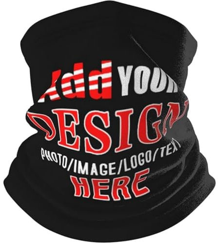 Generisch Personalisierte Loop Schal Herren & Damen，Fleece Schlauchschal Halswärmer Halstuch Arms Schal Winddicht Ski Maske Warmer für Outdoor Skifahren Motorrad Laufen Radfahren