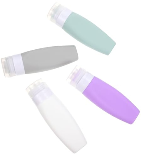 VICASKY 4pièces Lot de Flacons Souples Vides pour Lotion ou Shampoing Étanches et Rechargeables pour Voyages