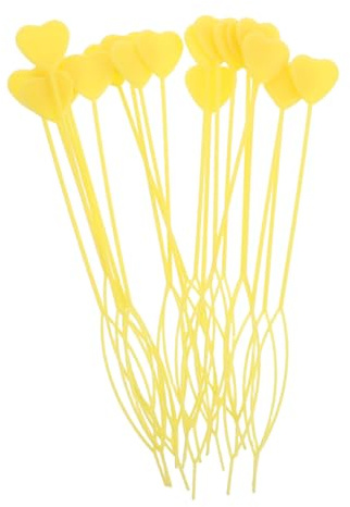 BAZEITFLOW 20pcs Heart Shaped Hair Beader Tool for Effortless Braiding Automatic Ponytail Maker Versatile Styling Kit for Women and Stylish Yellow for Intricate Hairstyles
