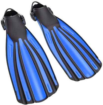 SALALIS Dykfenor Justerbara TPR Professional Long Flippers för Dykning Surfing 2 Par