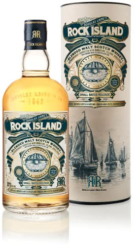 ROCK ISLAND - Blended Whisky Écossais - 46,8 % Alcool - Origine : Highlands - Bouteille 70 cl + Tube