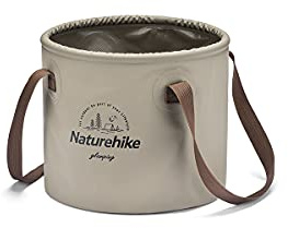 Naturehike Falteimer Faltschüssel Faltbarer Fischeimer Faltbare Camping Waschschüssel für Camping Angeln Garten Reise (Hellbraun 10L)