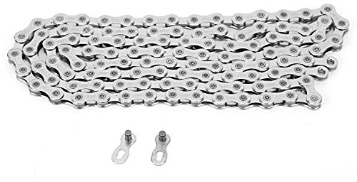 Cadena de Bicicleta, 10 velocidades 110 eslabones acero con eslabón de liberación rápida reutilizable reemplazo cadena bicicleta