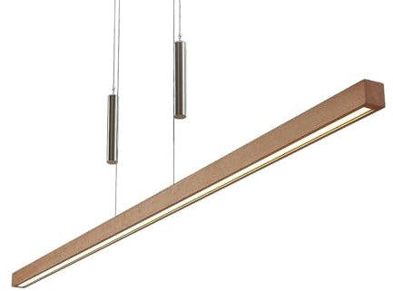 Lucande LED Pendelleuchte Tamlin (Modern) aus Holz (1 flammig,) - Hängeleuchte Esstischlampe Hängelampe Wohnzimmerleuchte