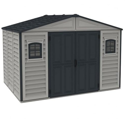 Ezooza Woodbridge Plus V2 10,5'x8' Duramax PVC-Gartenhaus 319 x 240 x 233 cm