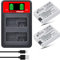 Pickle Power 2Pcs LP-E8 Battery and Dual Charger for Canon EOS 550D, EOS 600D, EOS 650D, EOS 700D, Kiss X4, X5, X6, X6i, X7i, Rebel T2i T3i T4i T5i DSLR Cameras