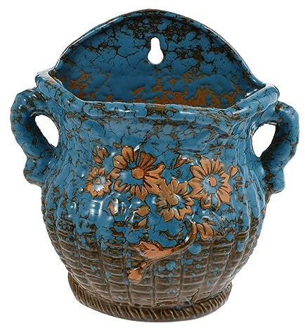 ANDRESLAD Wandmontierter Pflanzentopf Aus Keramik Gartenblumentopf Als Sukkulenten Behälter Hübscher Pflanzenpflanzbehälter Für Wohnraumdeko