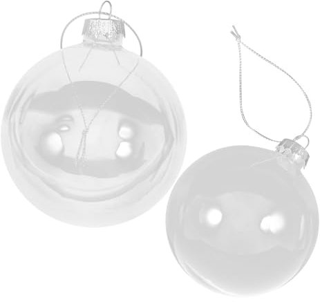 MAGICLULU 1 Satz Weihnachtskugel Aus Glas Weihnachtskugeln Weihnachtsdekoration Kugeln Klare Weihnachtskugeln Basteln Solarleuchten Für Draußen Hängekugeln Dekoration 2Stk
