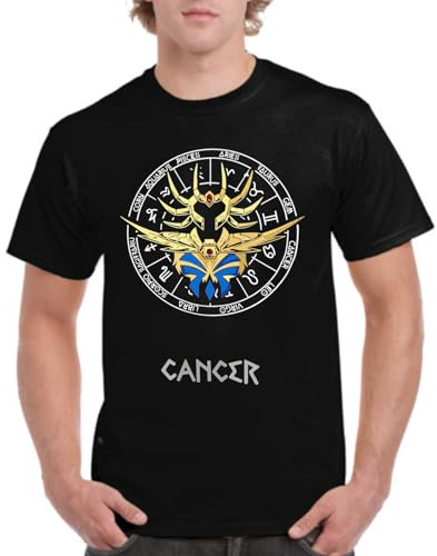 the Fan Tee Camiseta de Adulto de Hombre Dibujos Animados Zodiaco Caballeros de Atenea Armadura De Cancer 124 S