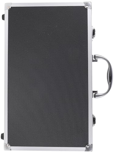 TOKIDNY Maletín Organizador para Guardar 2 Micrófonos Inalámbricos, Caja Protectora De Aluminio Negra, Portátil y Resistente para Equipos De Audio, Adecuado para Ktv y Grabaciones