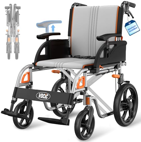 VOCIC U12 Silla de Ruedas Plegable Ligera Ergonómica