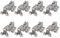 LOOTICH 95 Degree Inset Hinge for Aluminum Framed Doors Hinges with Hydraulic Damper for Kitchen Cabinet Cupboard Door Pack of 8
