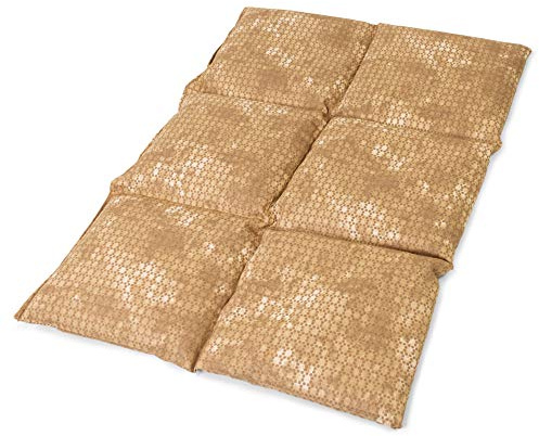 Coussin aux graines de colza 40x30 - Compresse chaud ou froid - Grande bouillotte sèche - Coussin thermique (6 compartiments; Design: batic or)