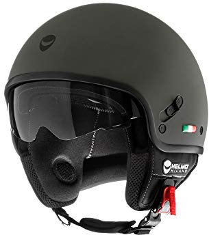 Helm HELMO Milano Demi Jet Puro Slider (XS, grün matt)