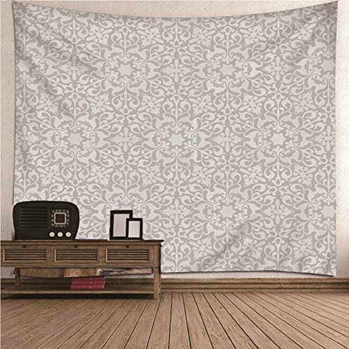 EHOMERY Wandteppiche Groß Tapisserie Landschaft Grau Graues Vintage-Muster Minimalistisch Wanddekorationen Für Kinder Wandbehang Wandschmuck Groß Schlafzimmer Wohnzimmer 350X256Cm