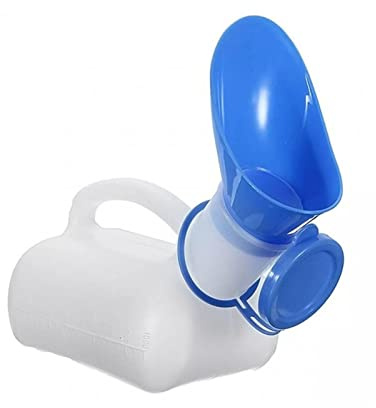 TOMYEUS Urini Portatili Bottiglia Portatile Bottiglia da Bagno Bottiglia Contenitore for orinatori for Viaggi for Viaggio Unisex Esterno con Adattatore 1000 ml per Gli Uomini Donne (Color : A)