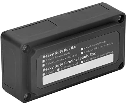 300A Samlingsskena Strömfördelningsblock DC 48V M8 Terminalbultar Batterikopplingsblock för Bilfordon RV-båt (Svart)