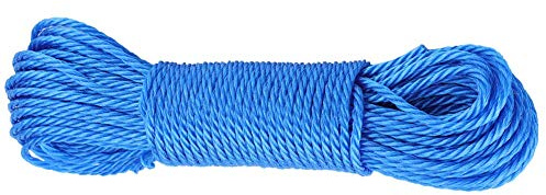 20M Corde en Nylon Corde D'escalade Sangles de Traction pour L'escalade Corde à Linge en Filet de Jardinage (Bleu)