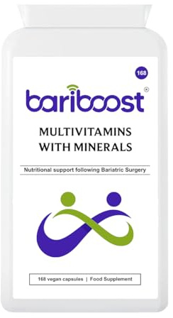 Bariboost Bariatric Multivitamin | Bariatric Vitamins and Minerals | Vitamins for Bariatric Surgery Patients | Gastric Bypass and Sleeve Gastrectomy | Easy to Swallow Capsule (168)