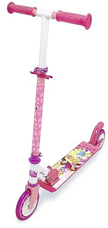 Smoby - Disney Princess - 2-rädriger Roller für Kinder - Klappbar - Höhenverstellbarer Lenker - Lautlose Rollen und Bremse