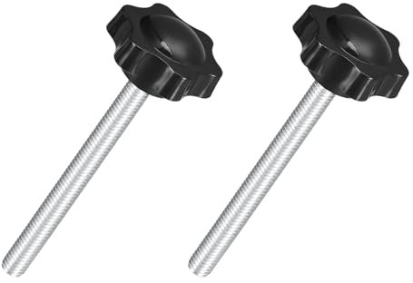 QUARKZMAN 2pz M8 x 80mm Pomelli a Stella, Manopola Serraggio a Forma Esagonale Plastica Vite Manopola Ricambio Serraggio Manuale per Sostituzione Manopola Base Ombrellone
