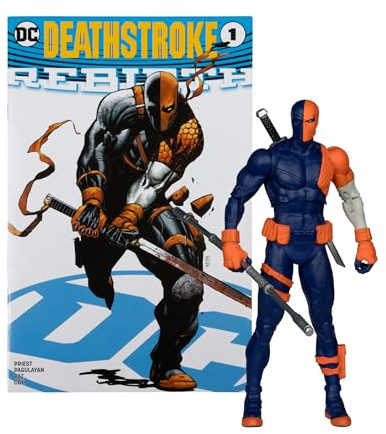 McFarlane Toys - DC Direct Page Punchers Deathstroke (DC Rebirth) Figura de 7 Pulgadas con cómic