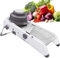 Mandolina de Cocina Profesional, Mandolina Multifuncional Ajustable en acero inoxidable, Cortador de Verduras manual con Protección de Mano, Rallador de Verduras, Corte Juliana, Corte Gofre