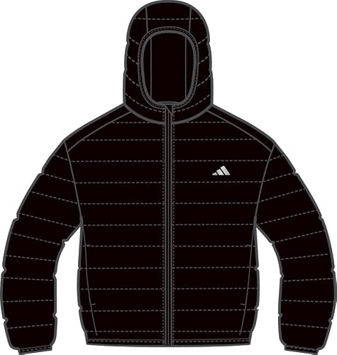 adidas Unisex Kids ESSENTIALS LIGHT PADDED JACKET, black/REFLECTIVE SILVER, 4-5 Years