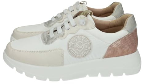 mysoft 25M267 Zapatillas Deportivas Mujer Blancas con Cordones elásticos Mujer Deportivos