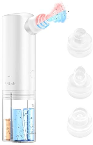 ANLAN Blackhead Remover Vacuum,2 in 1 Blackhead Remover Tool USB Rechargeable Black Head Remover for Face Nose with 3 Suction Power Mode Pore Vacuum Cleaner Acne Pimple Whitehead Extractor