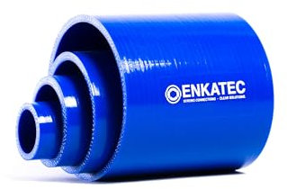 ENKATEC® - Tuyau en silicone 100 mm - Diamètre intérieur : 8-114 mm - Taille au choix - Couleur : bleu - Diamètre intérieur : 64 mm