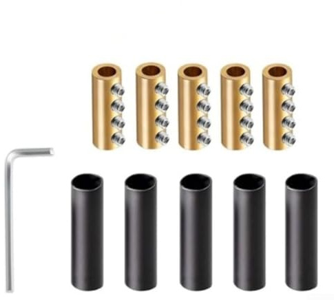 Allthingstore Morsettiere in ottone con connettori a filo 60A 80A 4 fori kit di connessione rapida con tubi termorestringenti per uso industriale/domestico (60A)