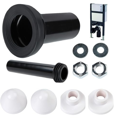 Kit de raccordement de réservoir de chasse d'eau, pour WC mural, diamètre du tube en PVC 90/110, longueur 180 mm, compatible avec Geberit Duofix 405.116.00.1, tuyau d'évacuation pour WC mural (modèle