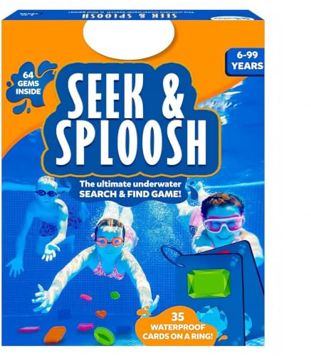 RMBLYfeiye Pool Search Gem Diving Game, Pool Games Dive Toy Water Toys for Adults and Family, Swimming Pool Toys Set for Adult Water Game, Summer Outdoor Fun & Gifts, Includes 64 Colorful Gems