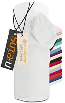 npluseins Jersey-Kissenhülle für Nackenrollen in 17 Farben - 100% Mako-Baumwolle - Einheitsgröße ca. 40 x 15 cm, Bezug in Schnee