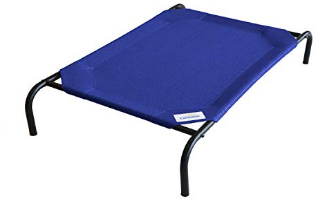 Coolaroo Original Elevated Dog Bed - Breathable Off-The-Ground Pet Bed with Cooling Fabric, Joint Relief & Moisture-Resistant Fabric, 100% Recyclable, Easy Clean, Aquatic Blue, Large