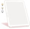 WEILY Schminkspiegel mit Beleuchtung, Kosmetikspiegel DREI Farben Einstellbarer Led Kosmetikspiegel, 2000 mAh USB Aufladbarer Beleuchteter Tischspiegel, Make up Spiegel für Reisen (Rosa)