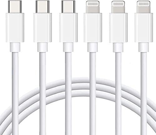 Mitesbony iPhone Charger [MFi Certified] 3Pack 6FT USB C to Lightning Cable