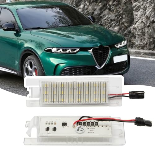 Konuooer 2 luci per targa Giulietta 940 per illuminazione targa 147 156 159 166 MiTo GT Spider Brera per Zafira B Astra H Corsa D Camaro Malibu Plug and Play GM20944894