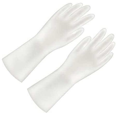 Mobestech 4 Paar Gummihandschuhe Hausarbeitshandschuhe Handschuhe zum Reinigen Spülhandschuhe mittel Latex handschuhe Toilettenhandschuhe Küchenhandschuhe Haarentfernung
