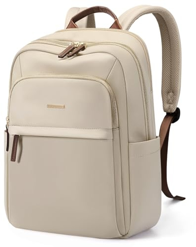 GOLF QUALITY Zaino Donna 16 Pollici Grande Zaino Porta PC Lavoro Antifurto Zaino Laptop Uomo Computer Notebook Unisex Zaini per PC Portatili per Viaggio Ufficio Universita, Mandorla