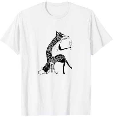 Fox lève une coupe de champagne mousseux et fait éclater le champagne T-Shirt